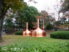モニュメント 京都ミニブルワリーで使用されていた糖化釜と糖化槽
